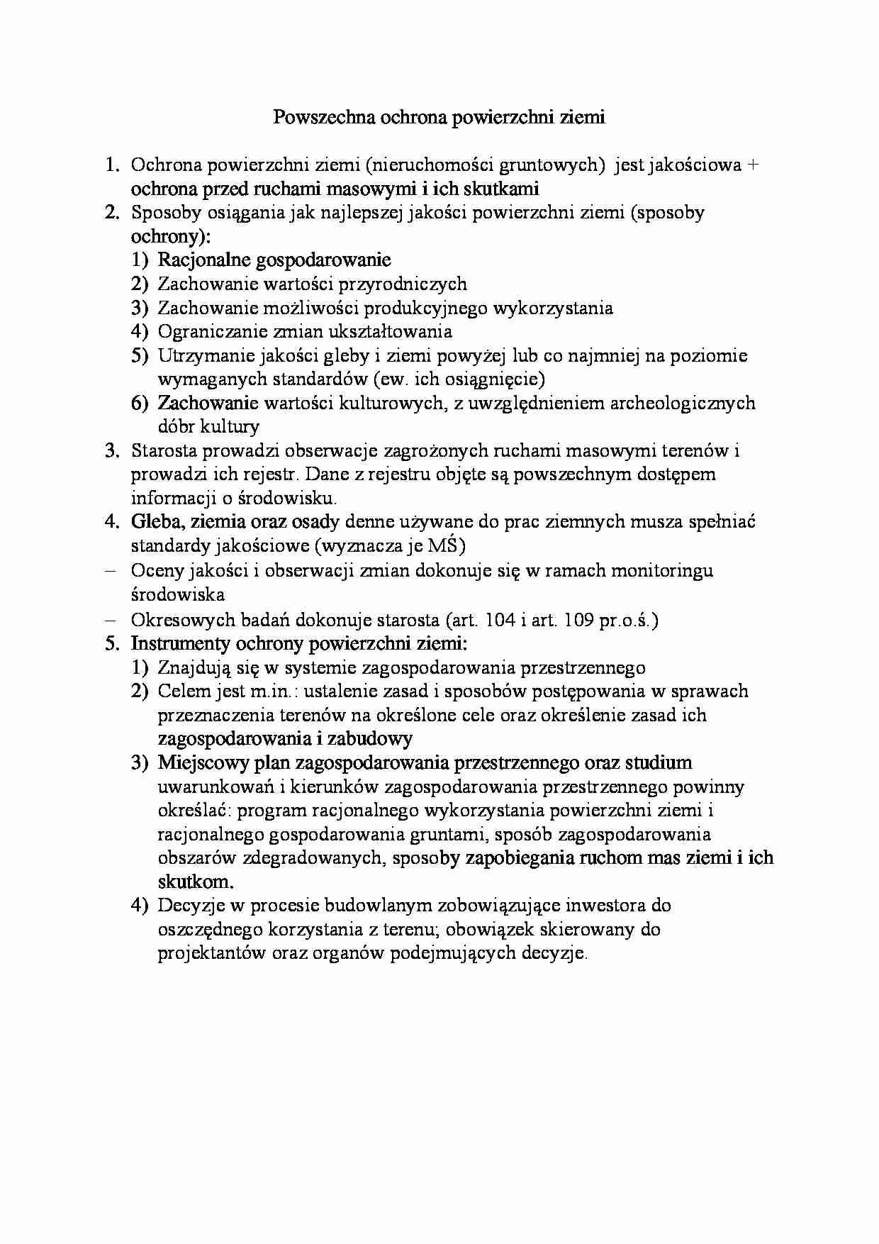 Powszechna ochrona powierzchni ziemi - strona 1