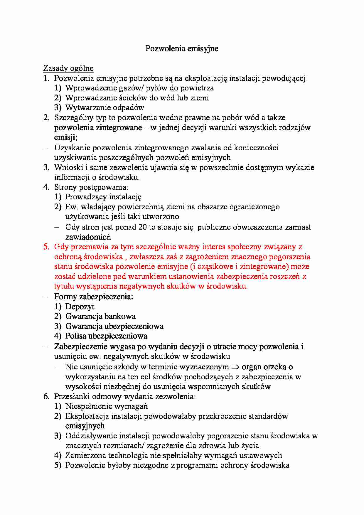 Pozwolenia emisyjne - wykład - strona 1