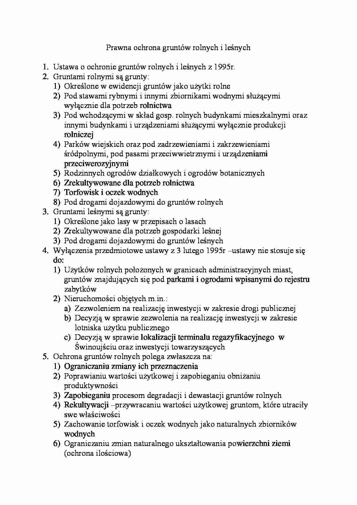 Prawna ochrona gruntów rolnych i leśnych - strona 1