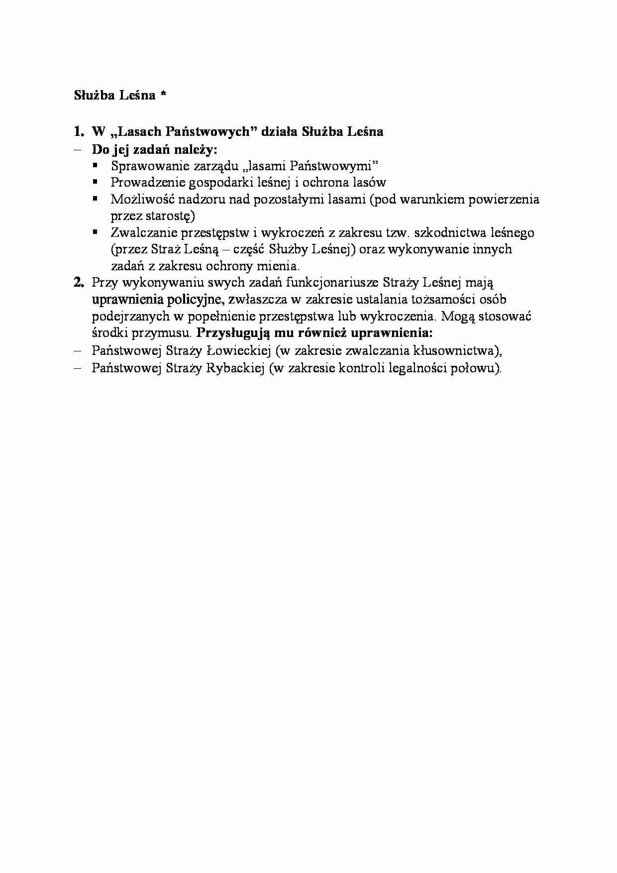 Służba Leśna - wykład - strona 1