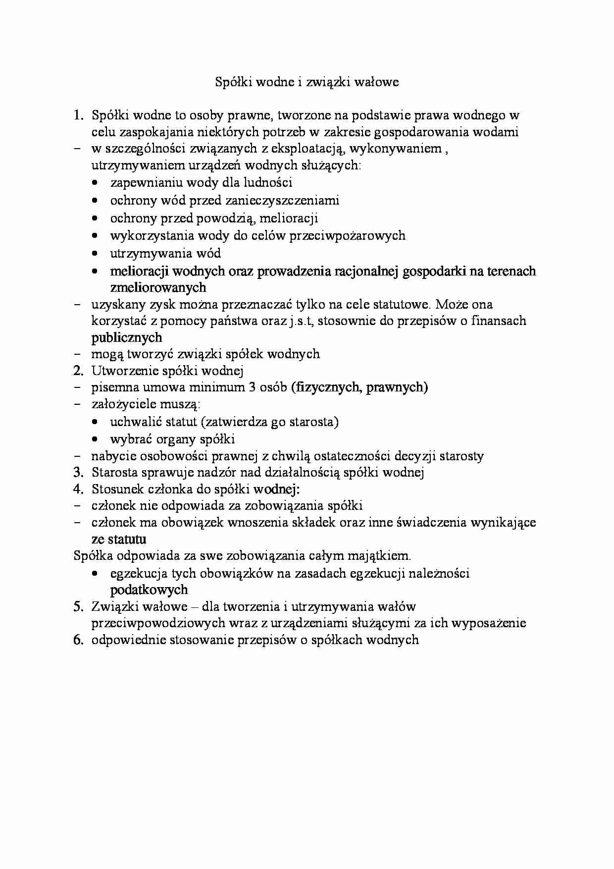 Spółki wodne i związki wałowe - strona 1