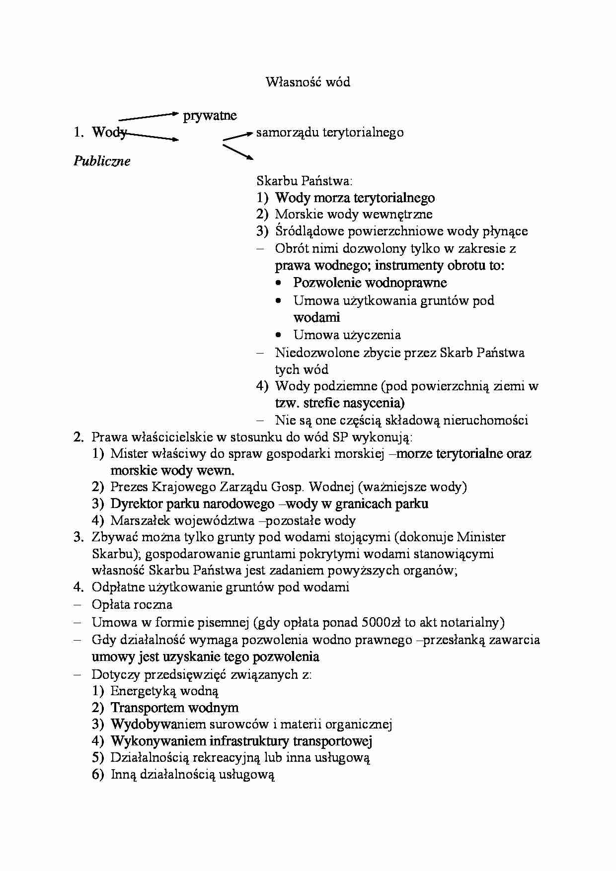 Własność wód - wykład - strona 1