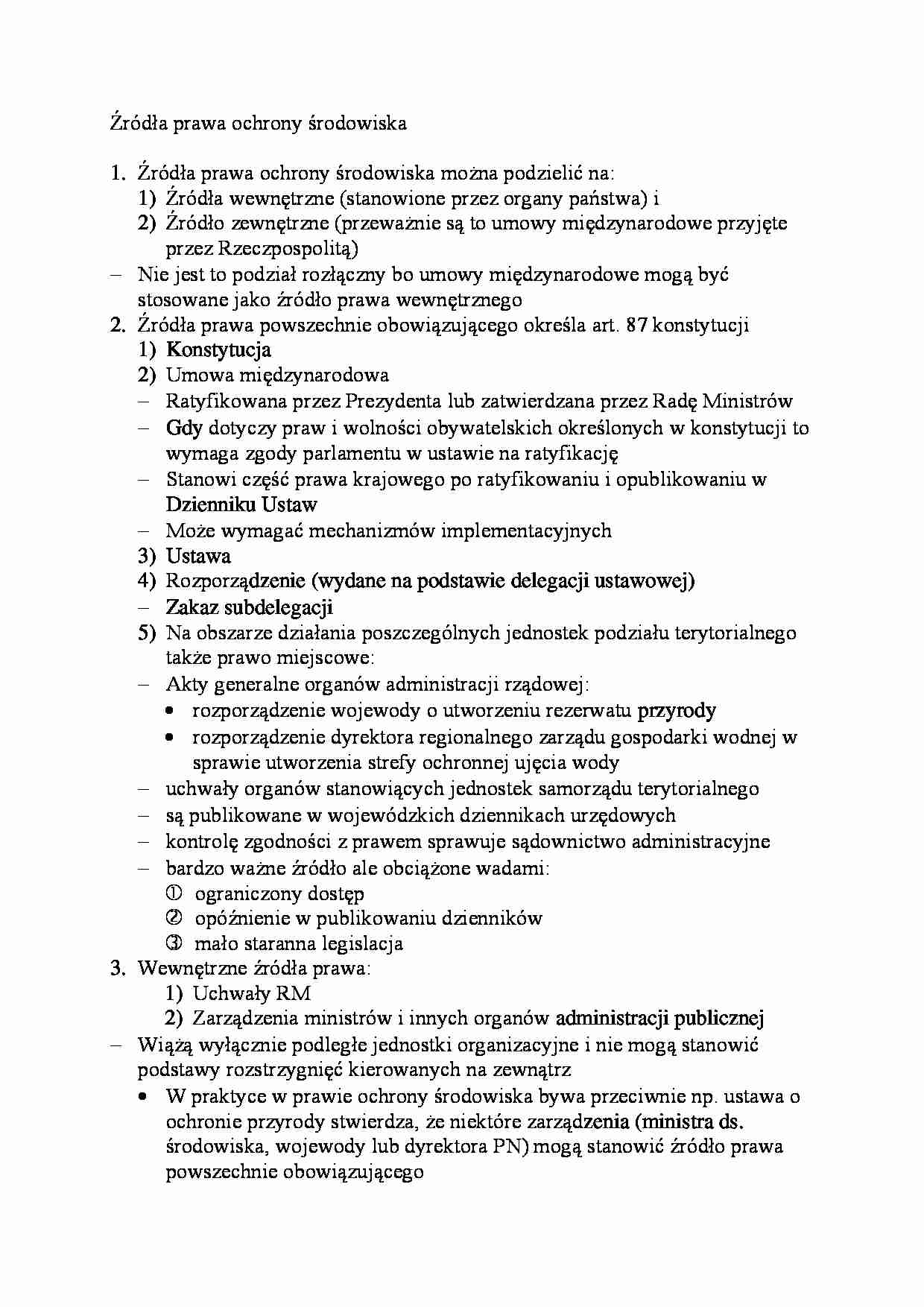 Źródła prawa ochrony środowiska - strona 1