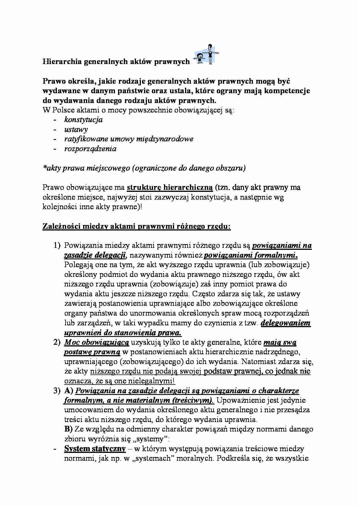 Hierarchia generalnych aktów prawnych - strona 1