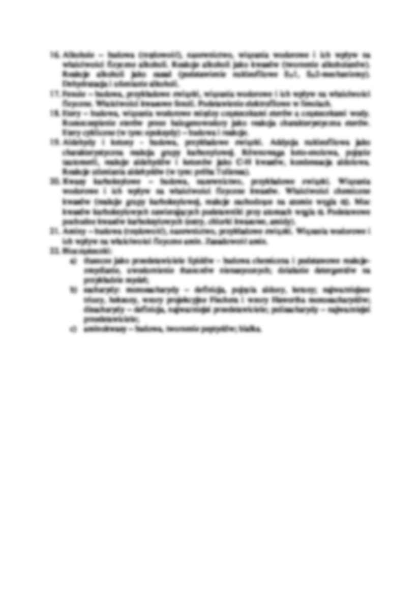 Chemia organiczna - technologia - egzamin - strona 2