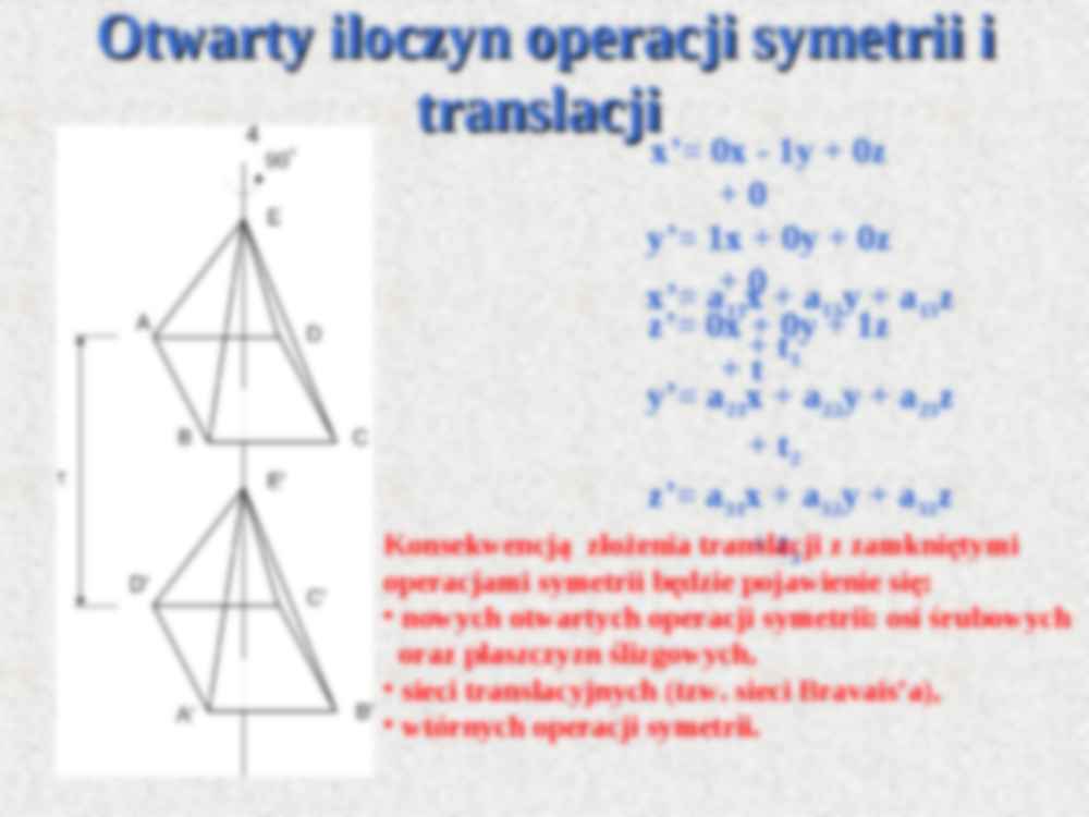 Otwarte i twórne operacje symetrii - wykład 5 - strona 3