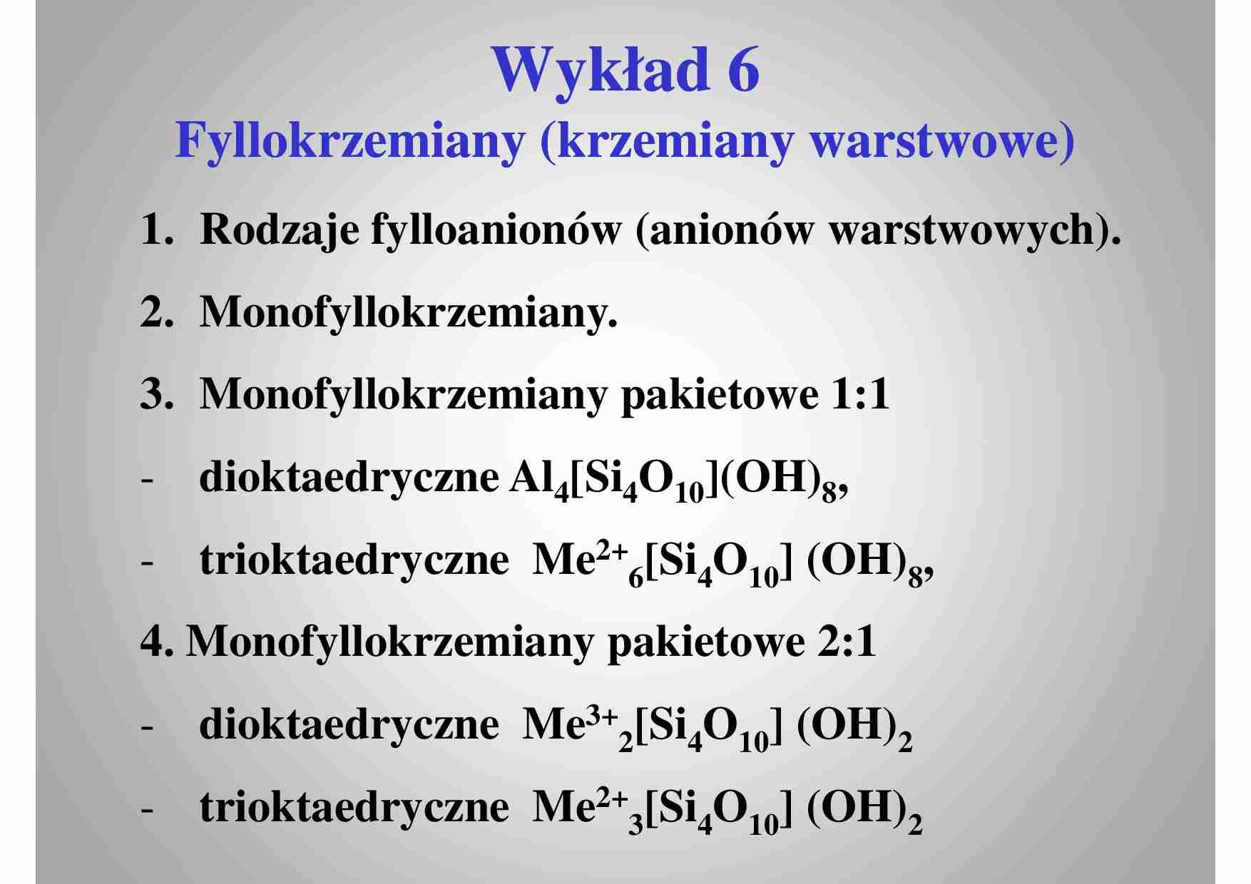 Fyllokrzemiany - wykład - strona 1