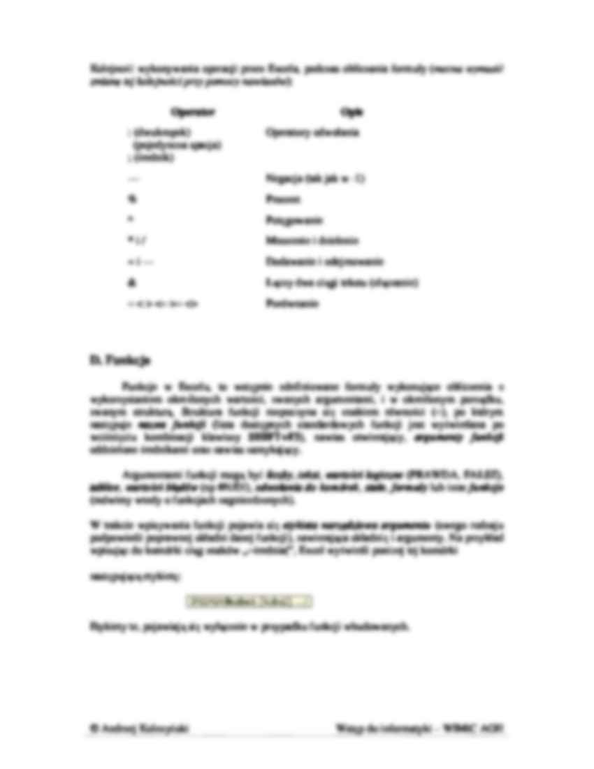 Excel - formuły i funkcje - omówienie - strona 3