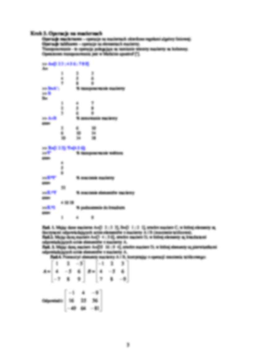 Matlab obliczenia - omówienie - strona 3