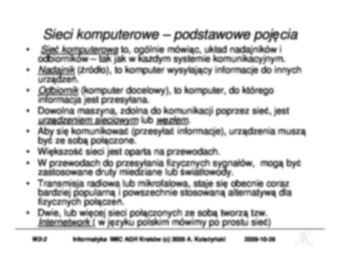 Architektura sieci informatycznych - omówienie - strona 2