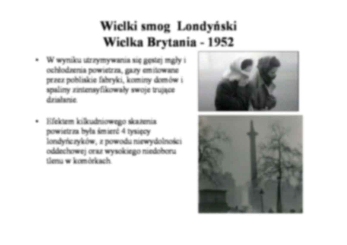 Katastrofy ekologiczne - omówienie -  Wielki smog Londyński - strona 3