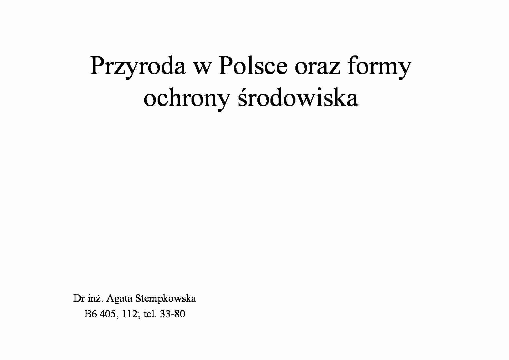 Formy ochrony przyrody - omówienie - strona 1