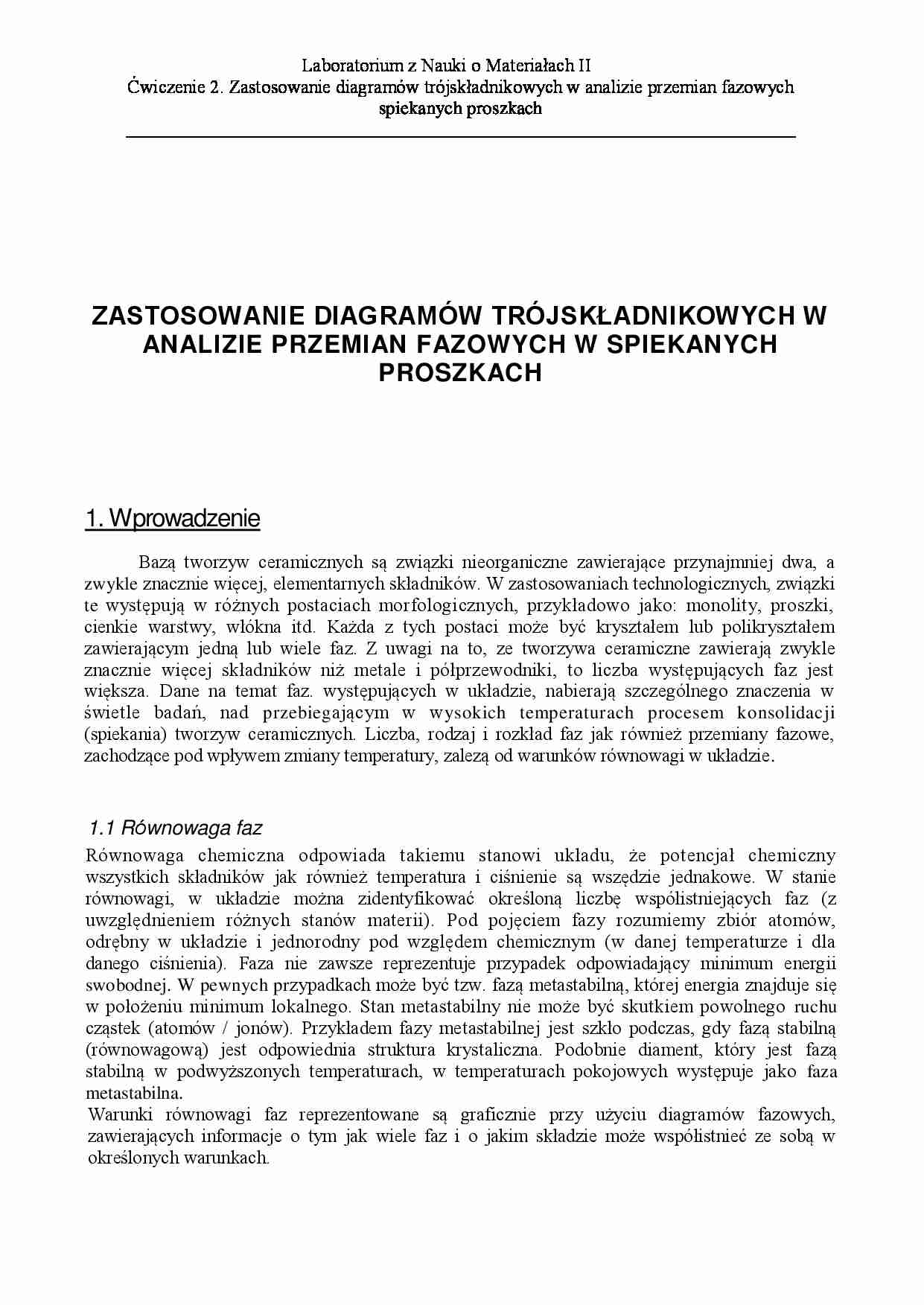 Zastosowanie diagramów trójskładnikowych - omówienie - strona 1