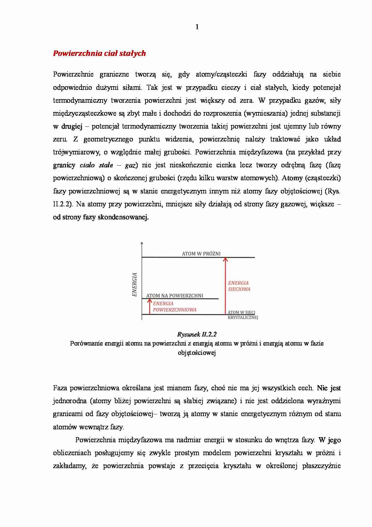 Powierzchnia ciał stałych - omówienie - strona 1