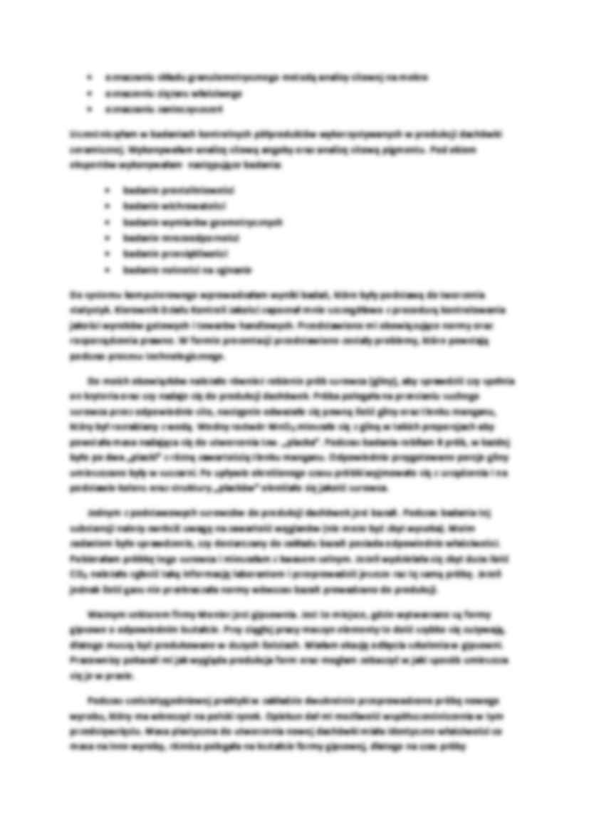 Praktyka technologiczna - sprawozdanie - strona 3