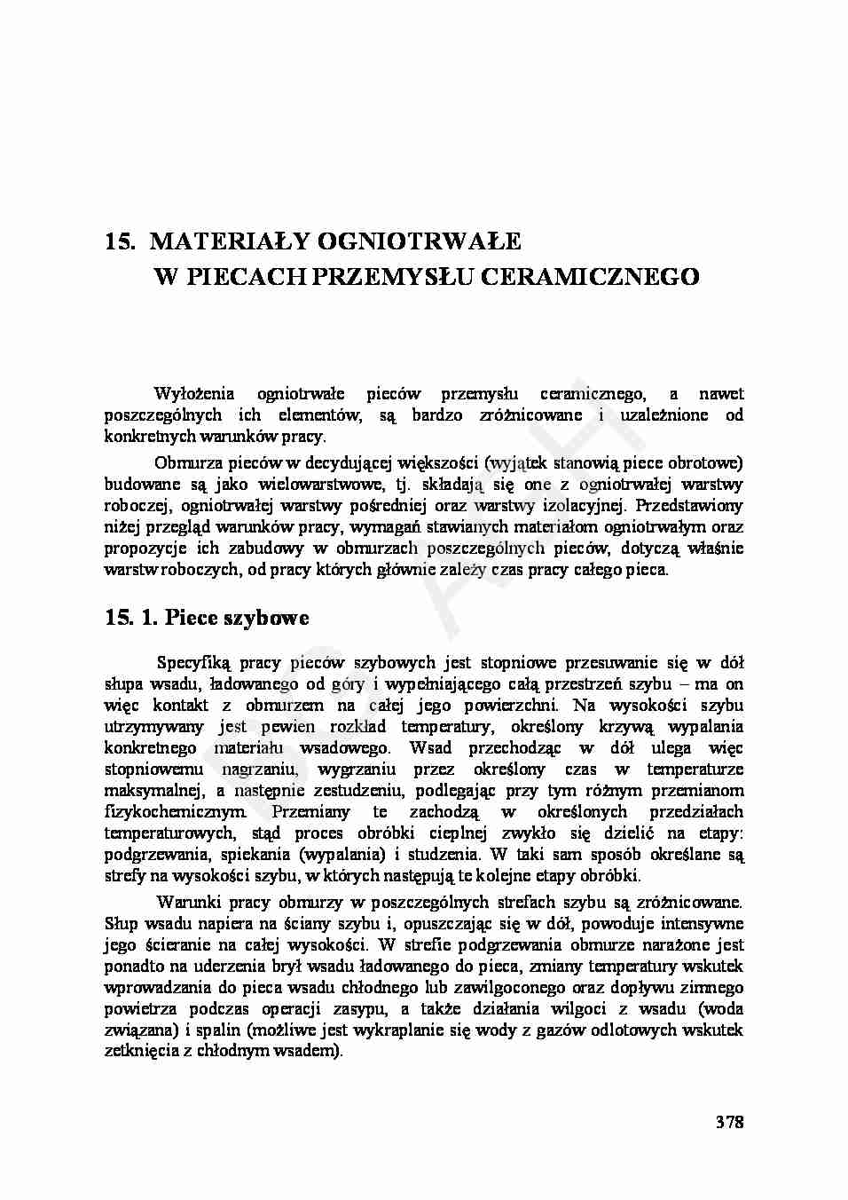 Materiały ogniotrwałe  - omówienie - strona 1