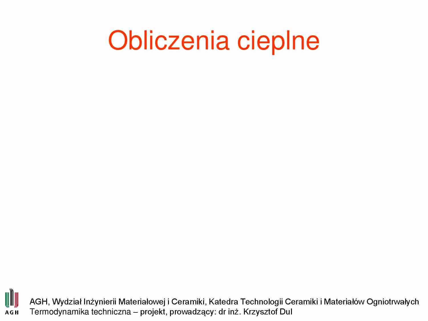  Obliczenia cieplne  - omówienie - strona 1