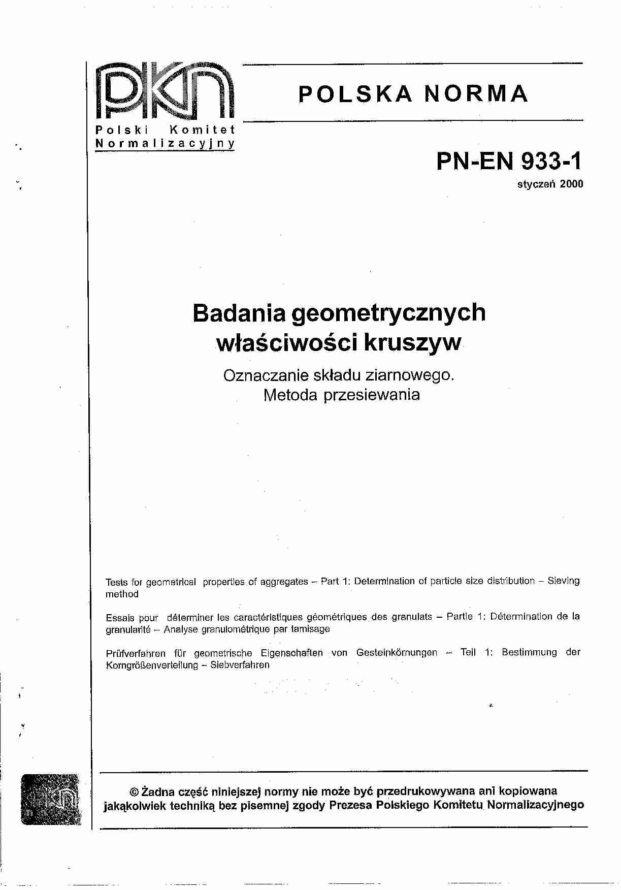 Badania geometrycznych właściwości kruszyw - wykład - strona 1
