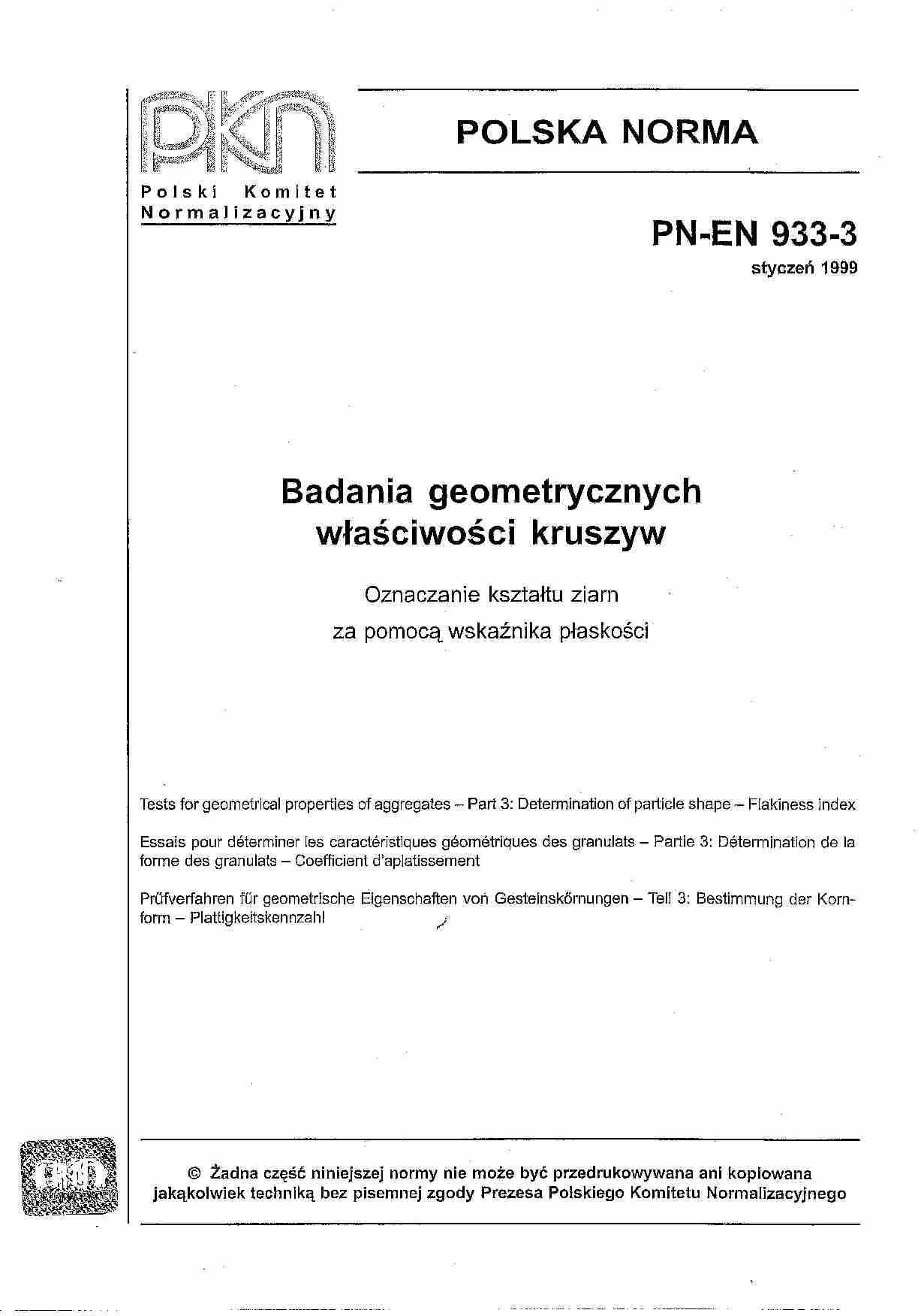 Badania geometrycznych właściwości kruszyw - wykład - obliczanie wyników - strona 1