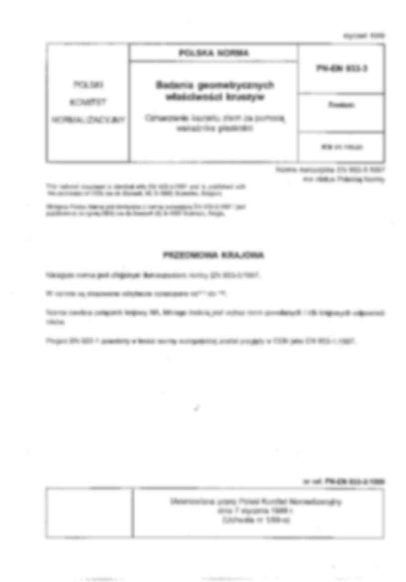 Badania geometrycznych właściwości kruszyw - wykład - obliczanie wyników - strona 2