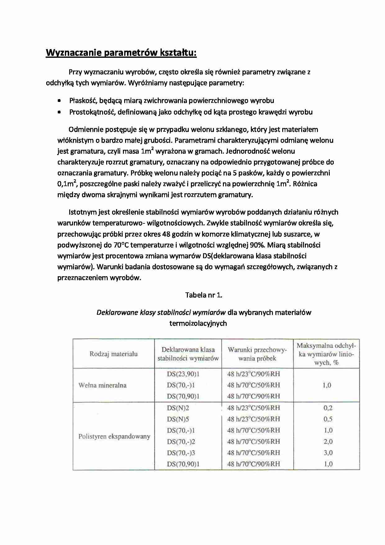Wyznaczanie parametrów kształtu - wykład - strona 1