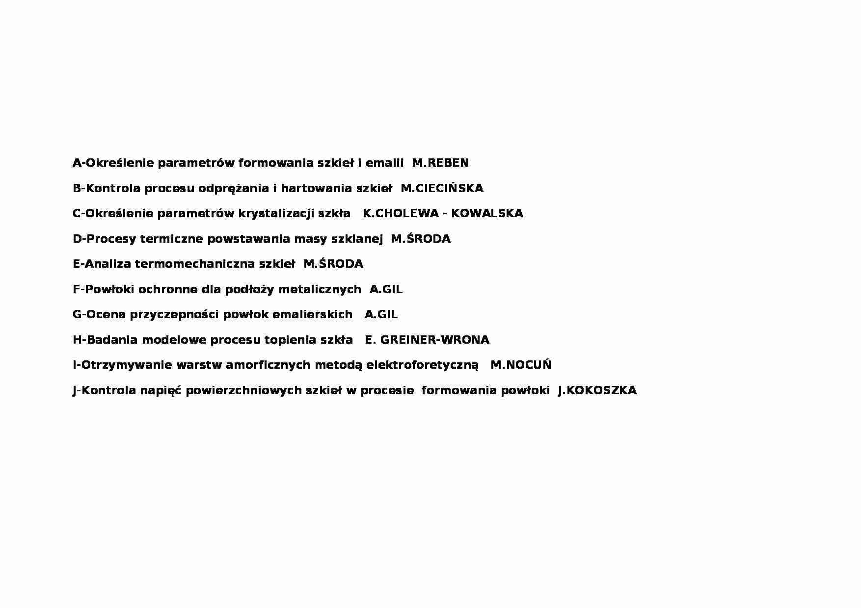 Szkło - opracowanie z ćwiczeń - strona 1