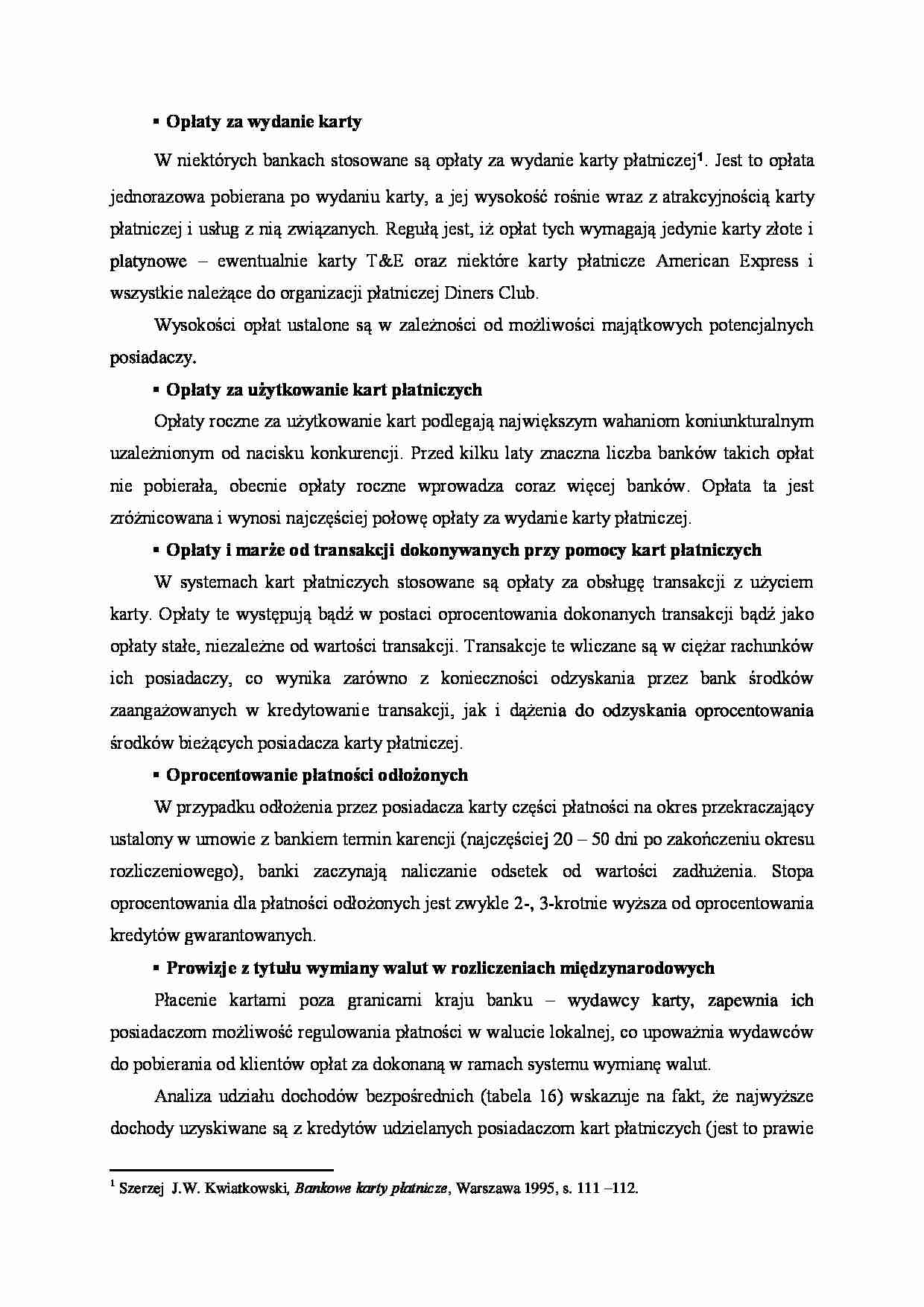 Opłaty za wydanie karty - wykład - strona 1