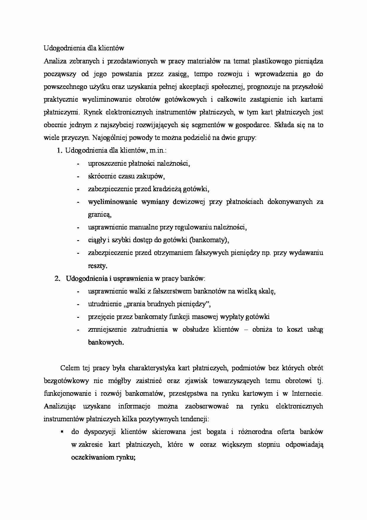 Udogodnienia dla klientów - wykład - strona 1