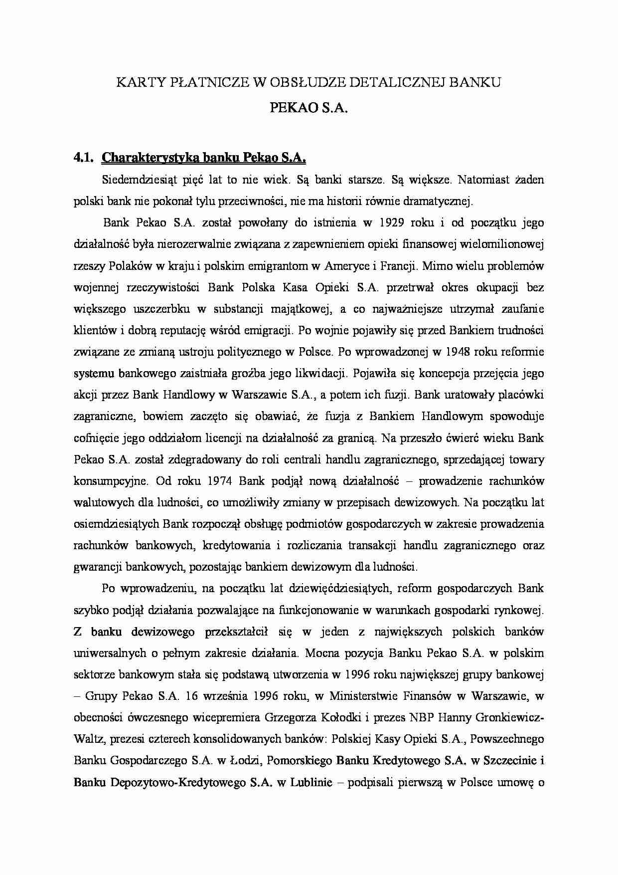 Karty płatnicze w obsłudze detalicznej banku - wykład - strona 1