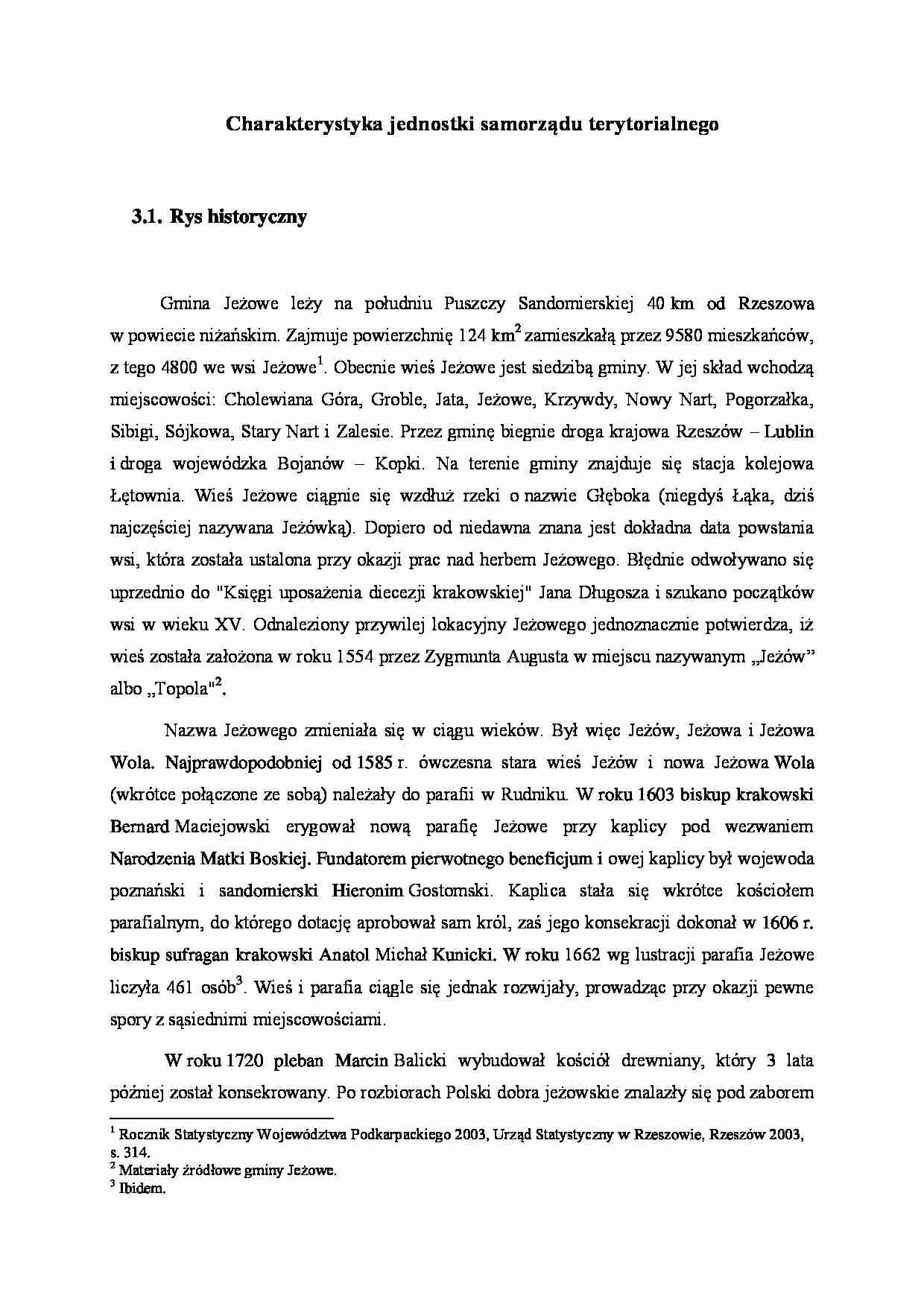 Charakterystyka jednostki samorządu terytorialnego - wykład - strona 1