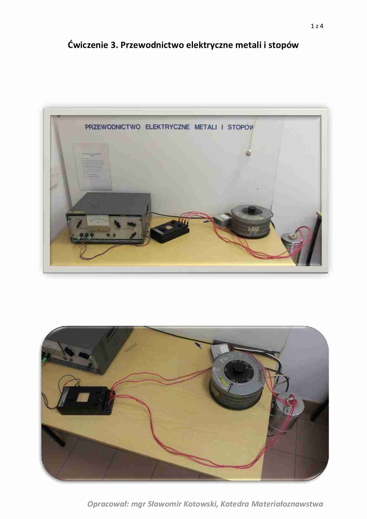 Przewodnictwo elektryczne metali i stopów - wykład - strona 1