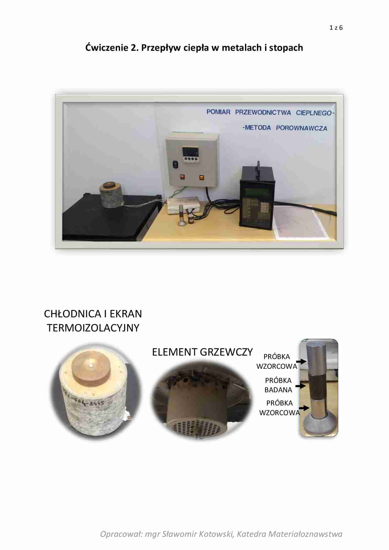 Przepływ ciepła w metalach i stopach - wykład - strona 1