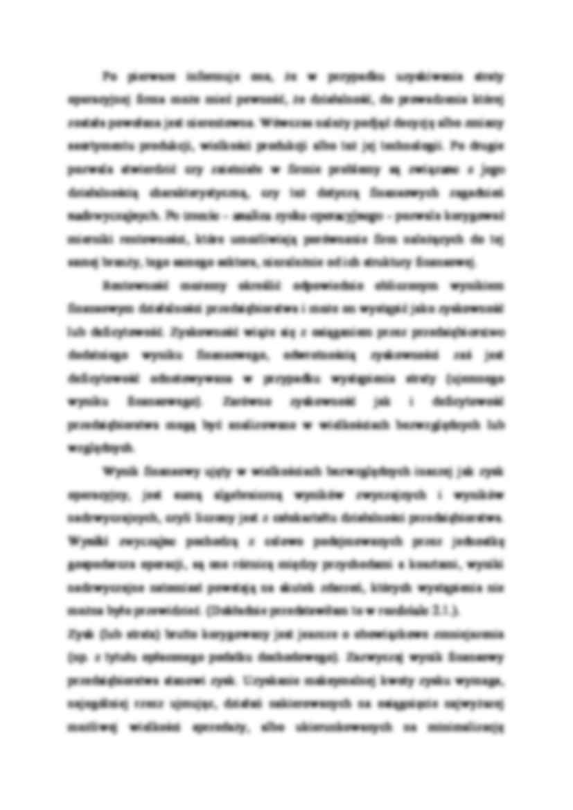 Ogólna charakterystyka rentowności - wykład - strona 2