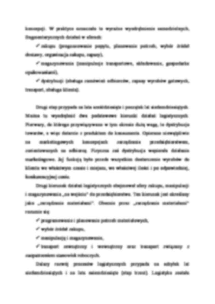 Logistyka - podstawowe pojęcia - strona 2
