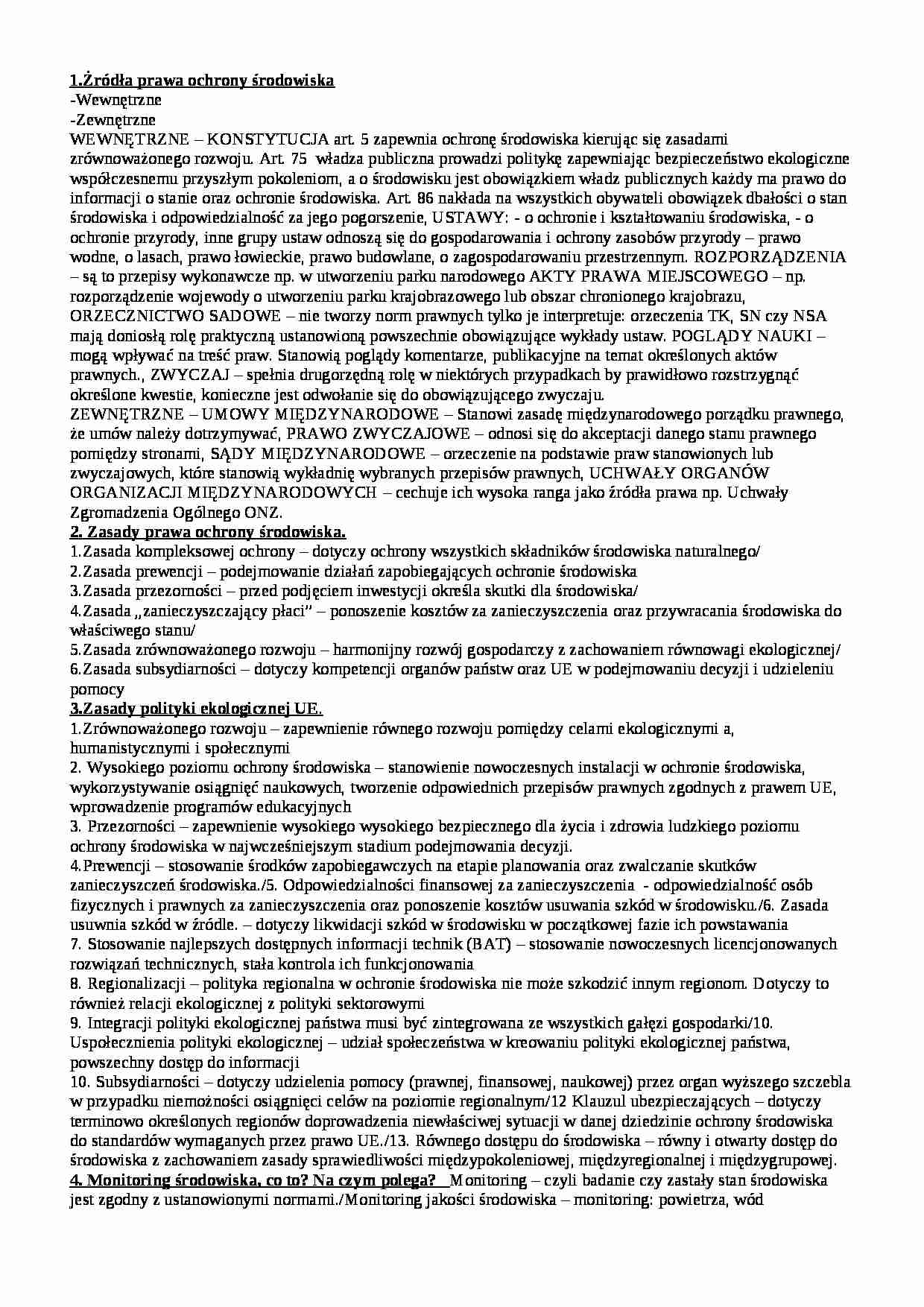 ochrona środowiska - aspekty prawne - strona 1