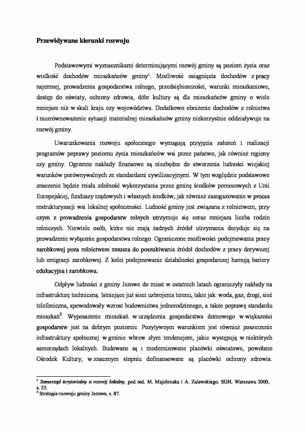 Przewidywane kierunki rozwoju - wykład - strona 1