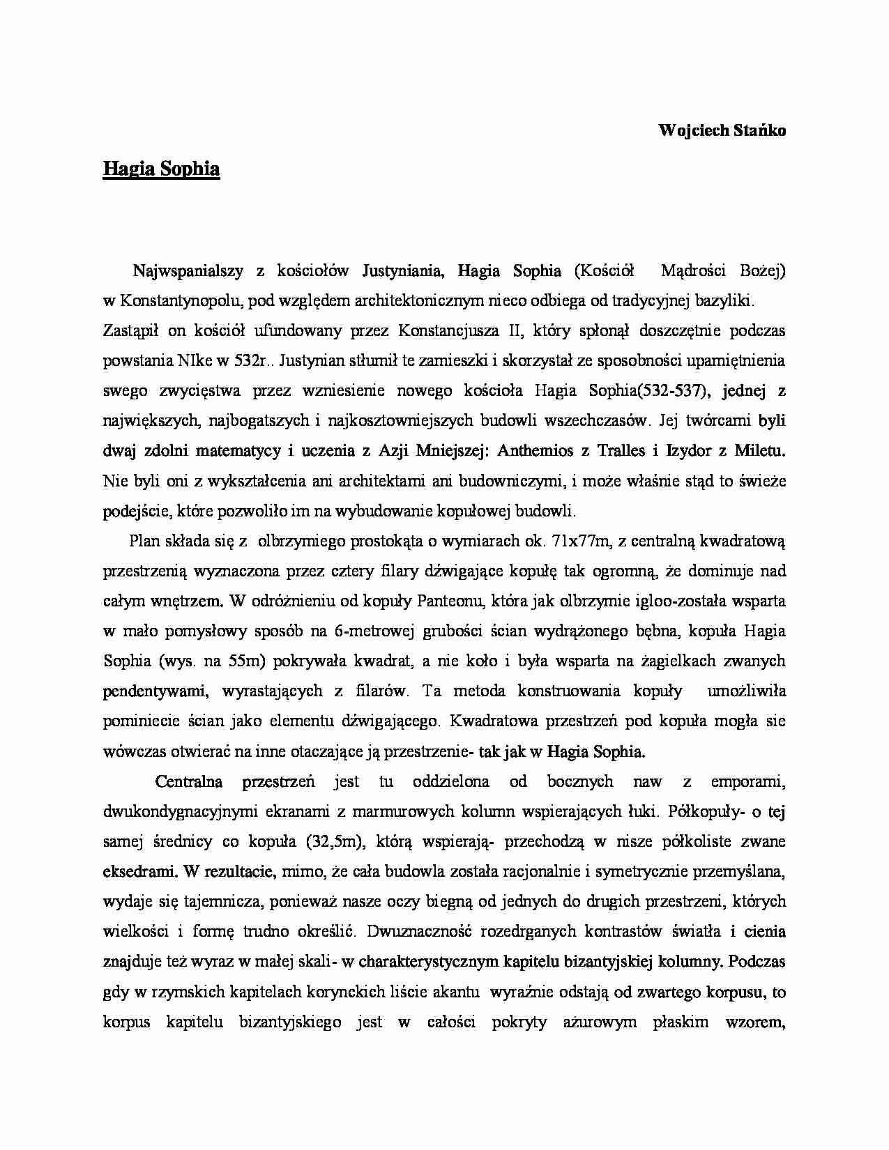 Projekt - Haghia Sophia - strona 1