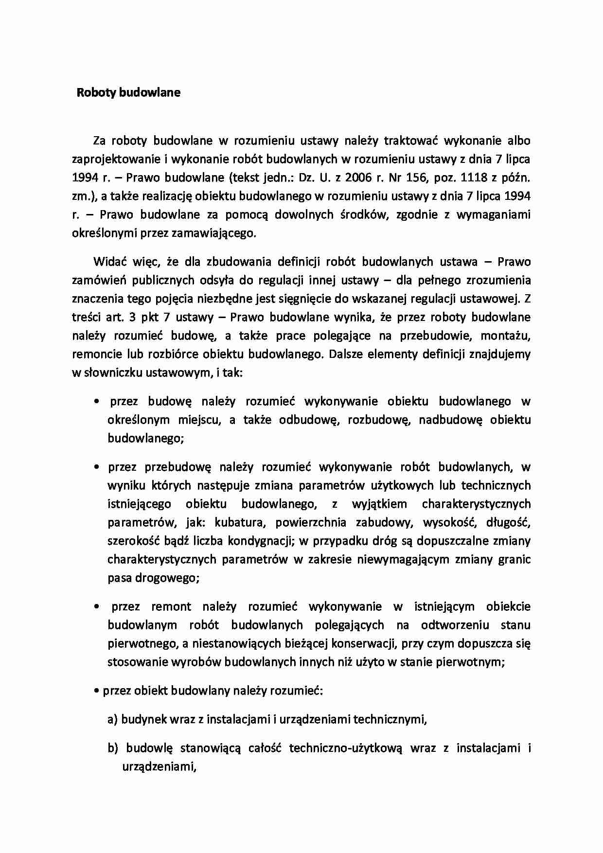 Roboty budowlane - omówienie - strona 1