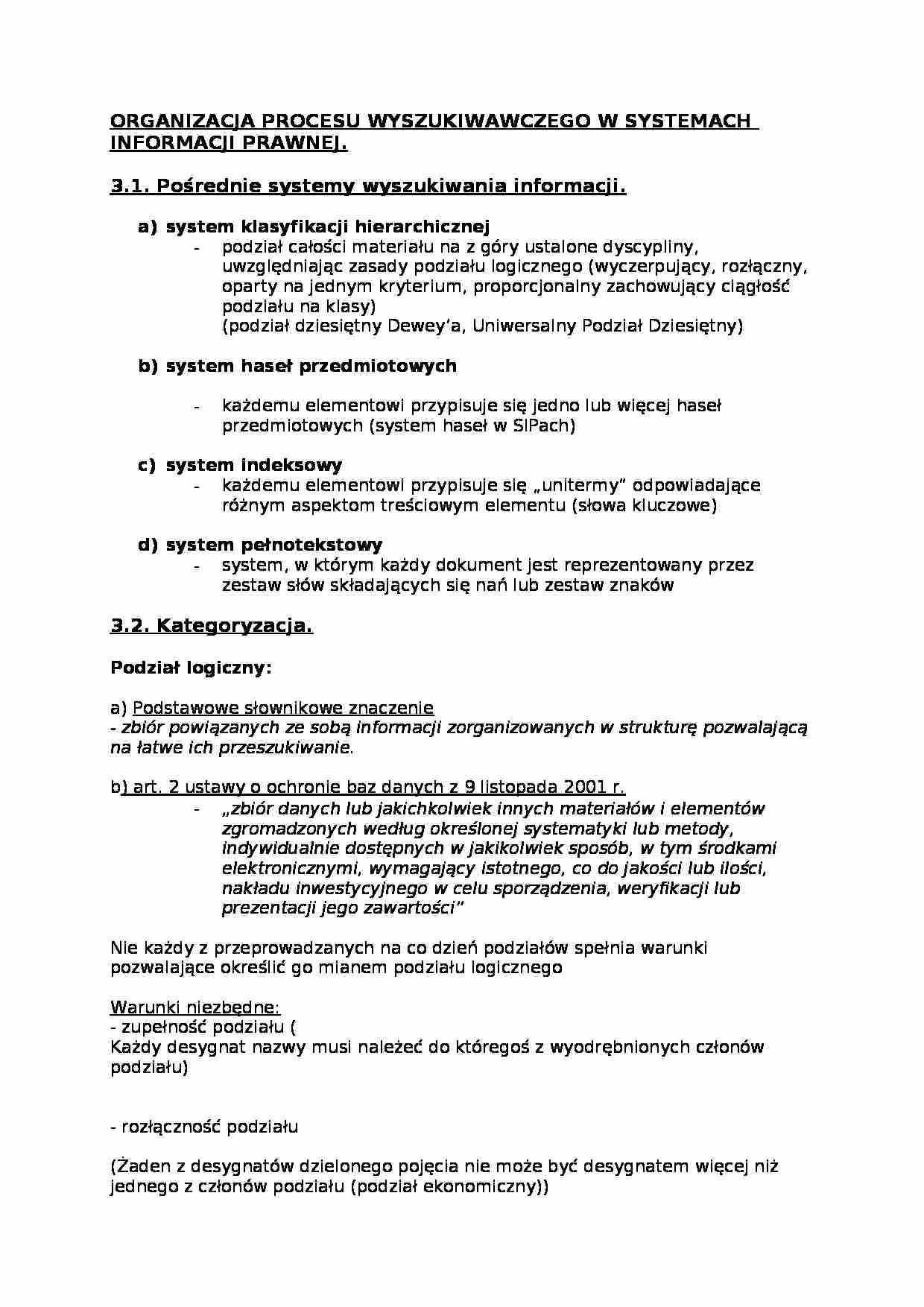Systemy informacji prawnej - omówienie - strona 1