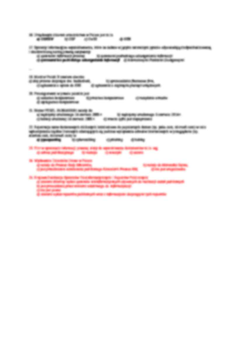 Testy 2005 B - informatyka prawnicza - strona 2