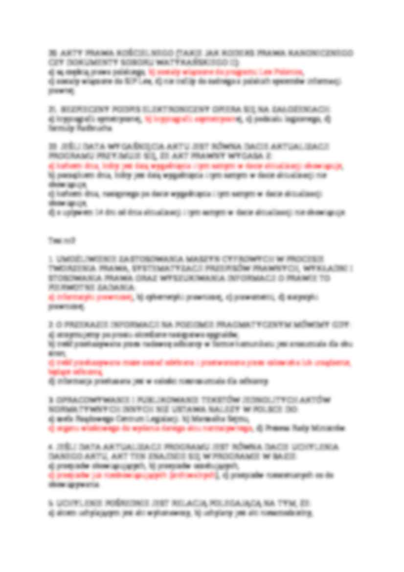 Informatyka prawnicza - testy - strona 3