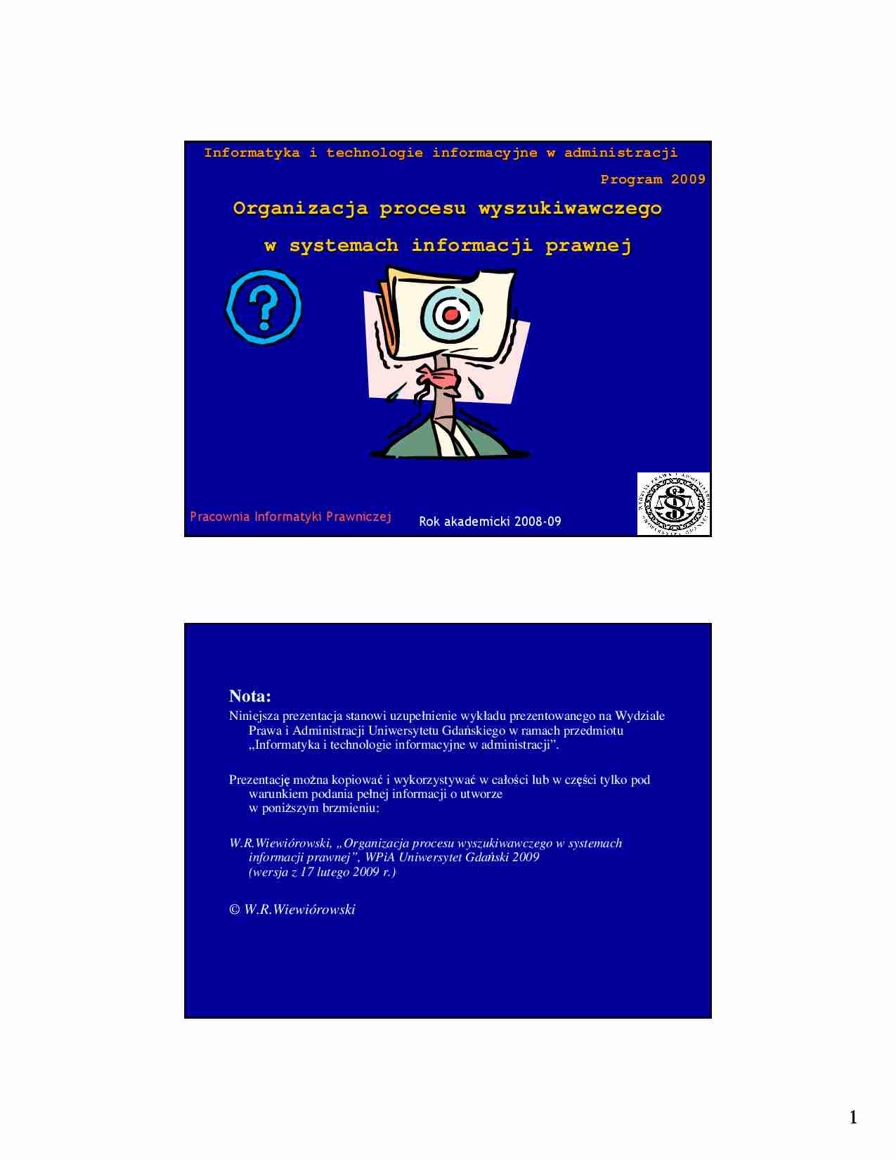 Organizacja procesu wyszukiwawczego - omówienie - strona 1