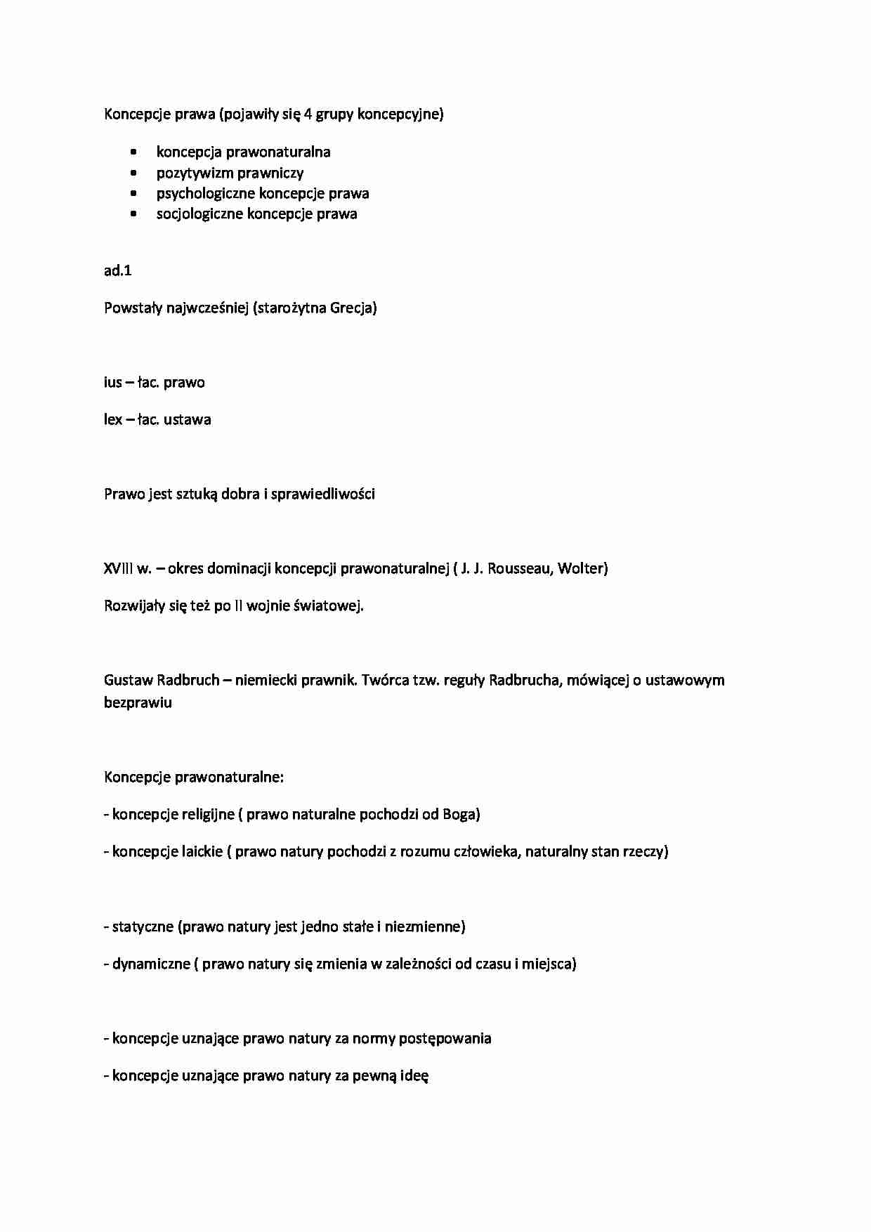 Koncepcje prawa - strona 1