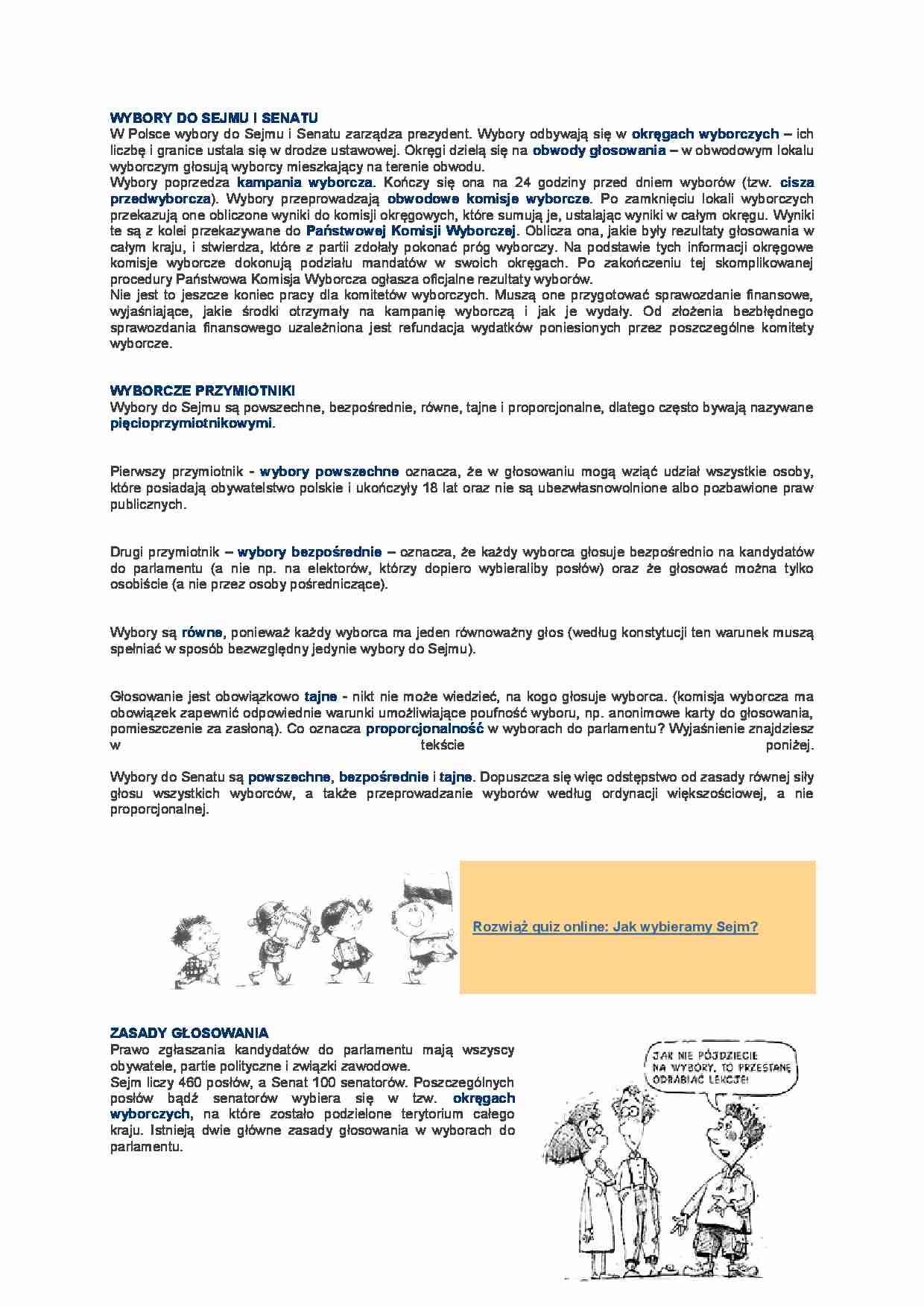 Wybory do sejmu i senatu - omówienie - strona 1