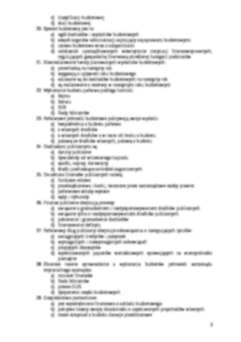 Finanse publiczne, testy - strona 3