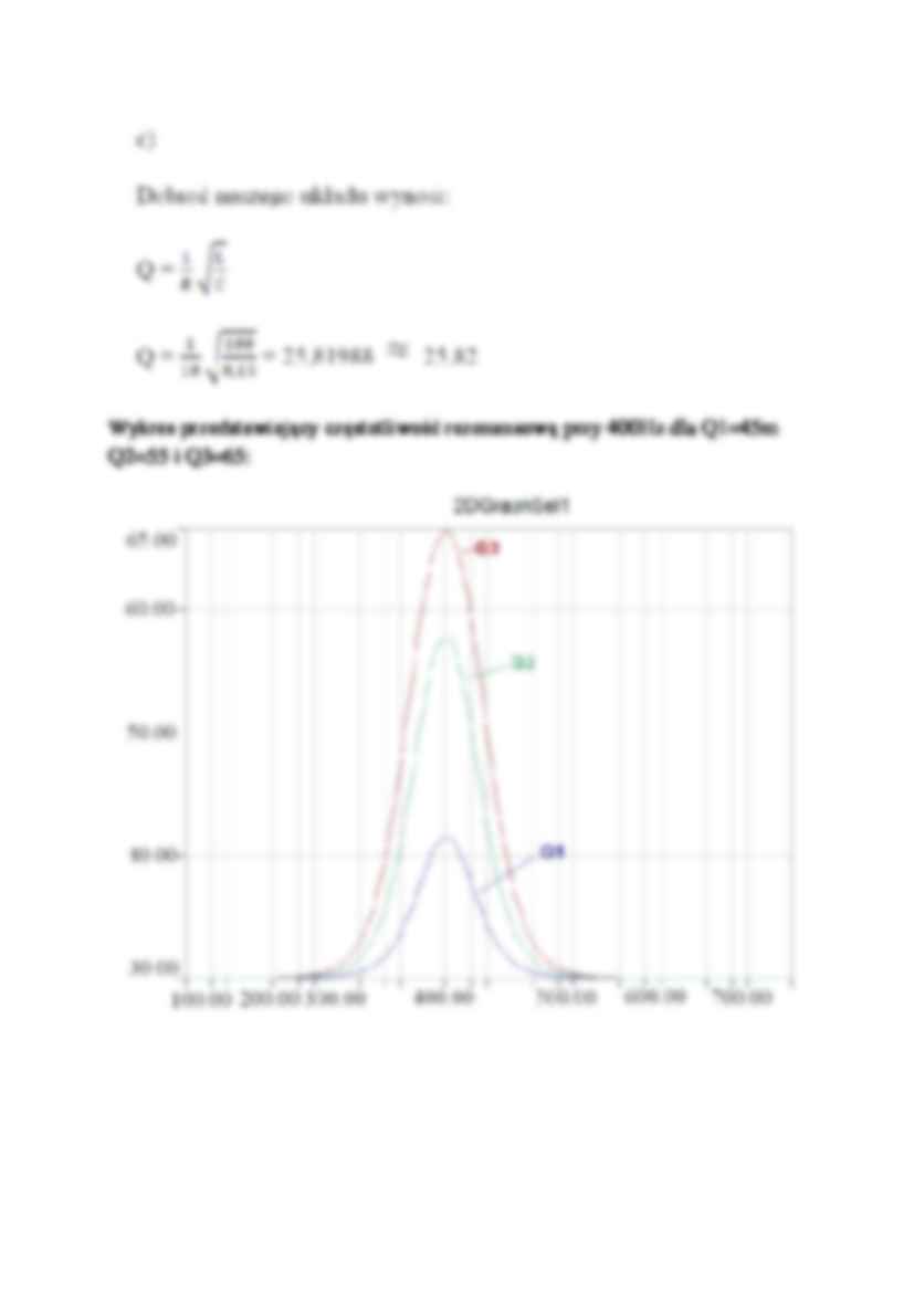 Sprawozdanie Obwody rezonansowe (sem. I) - strona 2