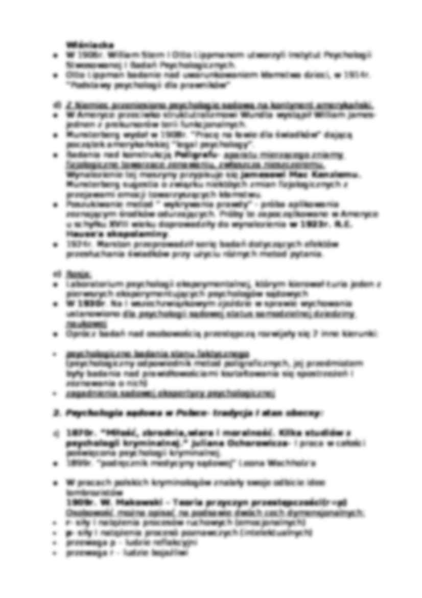 Historia psychologii sądowej w Polsce - omówienie - strona 2