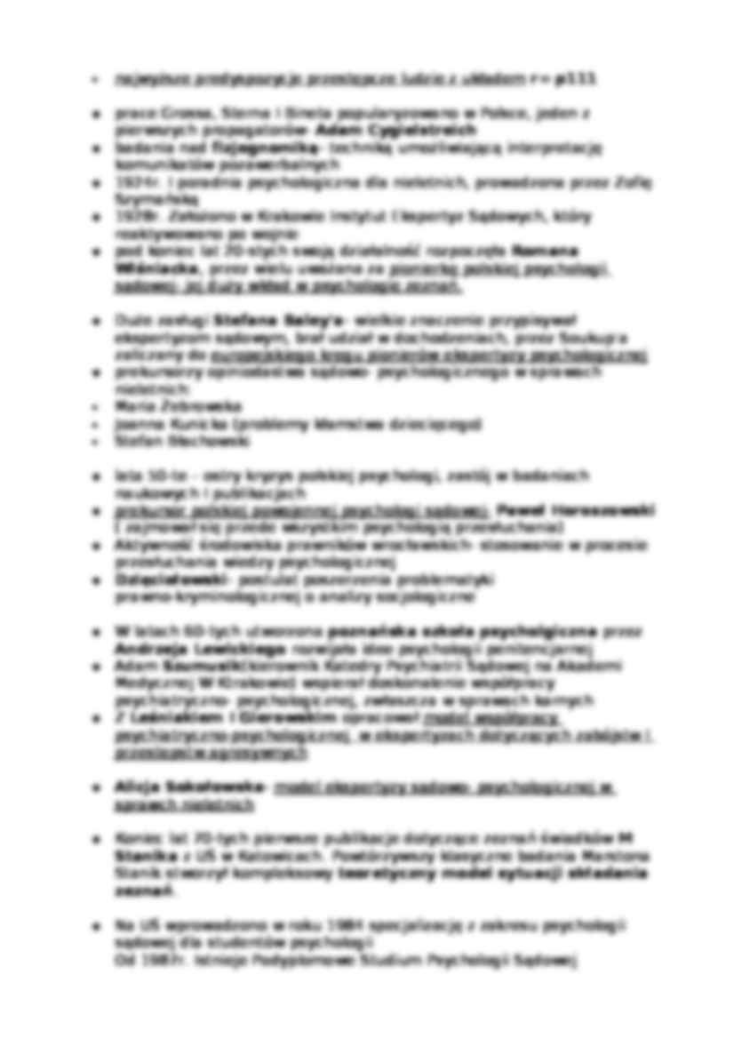 Historia psychologii sądowej w Polsce - omówienie - strona 3