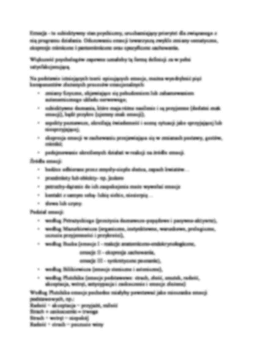 Emocje - omówienie (sem. I) - strona 2