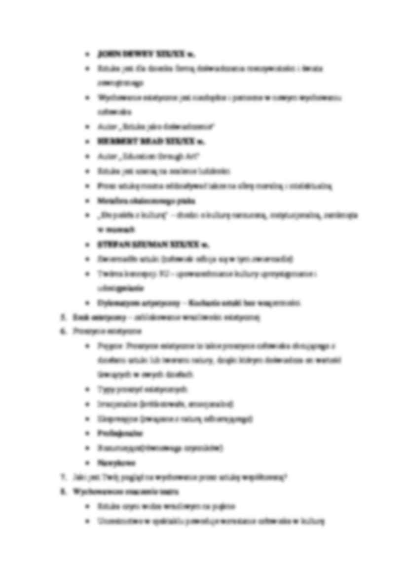 koncepcje edukacji kulturalnej  - omówienie (sem. IV) - strona 2